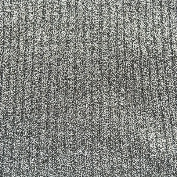 POL Gray Ribbed Knit Short Sleeve Top Casual Soft Stretch Tee - Picture 4 of 4